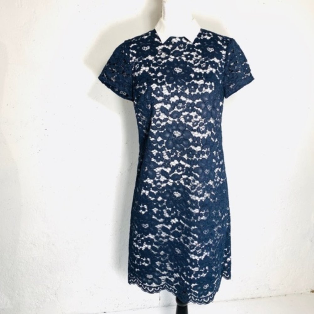 Brooks Brothers Lace Overlay Sheath Dress Sz 4